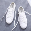 White Summer Womens Sneakers Trainers White Leather Canvas Shoes Tenis Classic Casual Cotton Slip On Canvas Comfortable Walking Flats Sneakers by Stevvex