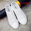 White Summer Womens Sneakers Trainers White Leather Canvas Shoes Tenis Classic Casual Cotton Slip On Canvas Comfortable Walking Flats Sneakers by Stevvex