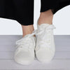 White Summer Womens Sneakers Trainers White Leather Canvas Shoes Tenis Classic Casual Cotton Slip On Canvas Comfortable Walking Flats Sneakers by Stevvex