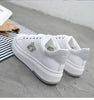 White Women Sneakers Platform Fashion Rhinestone Sneakers Lace Up Casual Shoes Breathable Comfortable Women's Casual Flats Elegant High Quality Sport Women Sneakers by Stevvex