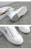 White Women Sneakers Platform Fashion Rhinestone Sneakers Lace Up Casual Shoes Breathable Comfortable Women's Casual Flats Elegant High Quality Sport Women Sneakers by Stevvex
