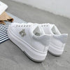 White Women Sneakers Platform Fashion Rhinestone Sneakers Lace Up Casual Shoes Breathable Comfortable Women's Casual Flats Elegant High Quality Sport Women Sneakers by Stevvex