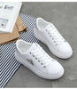 White Women Sneakers Platform Fashion Rhinestone Sneakers Lace Up Casual Shoes Breathable Comfortable Women's Casual Flats Elegant High Quality Sport Women Sneakers by Stevvex