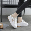 White Women Sneakers Platform Fashion Rhinestone Sneakers Lace Up Casual Shoes Breathable Comfortable Women's Casual Flats Elegant High Quality Sport Women Sneakers by Stevvex