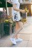 White Women Sneakers Platform Fashion Rhinestone Sneakers Lace Up Casual Shoes Breathable Comfortable Women's Casual Flats Elegant High Quality Sport Women Sneakers by Stevvex