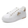 White Women Sneakers Platform Fashion Rhinestone Sneakers Lace Up Casual Shoes Breathable Comfortable Women's Casual Flats Elegant High Quality Sport Women Sneakers by Stevvex