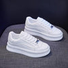 White Women Spring Running Thick Shoes Woman Comfortable Sneakers Leather Spring Flats Trainers Outdoor Vulcanize Slip On Trainers Fashion Platform Sneakers by Stevvex