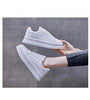 White Women Spring Running Thick Shoes Woman Comfortable Sneakers Leather Spring Flats Trainers Outdoor Vulcanize Slip On Trainers Fashion Platform Sneakers by Stevvex