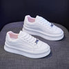 White Women Spring Running Thick Shoes Woman Comfortable Sneakers Leather Spring Flats Trainers Outdoor Vulcanize Slip On Trainers Fashion Platform Sneakers by Stevvex