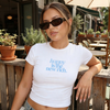 Happy Is the New Rich Cropped Tee – Women’s Fitted Graphic T-Shirt by Hey Jude Graphic Tees