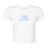 Happy Is the New Rich Cropped Tee – Women’s Fitted Graphic T-Shirt by Hey Jude Graphic Tees