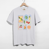 Retro Fruit Block Graphic Tee – Citrus Strawberry Cherry Summer Shirt by Hey Jude Graphic Tees