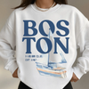 Boston Harbor Club Coastal Sailboat Sweatshirt | Vintage Nautical Graphic Crewneck by Hey Jude Graphic Tees