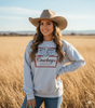 Wild West Cowboys Western Beer Logo Graphic Sweatshirt by Wild Junkie