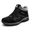 Winter Elegant Unisex Boots With Fur Warm Leather Snow Boots Winter Work Casual Shoes High Top Rubber Ankle Boots Leather Platform Fashion Luxury Boots Non-Slip Hiking Boots by Stevvex