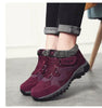Winter Elegant Unisex Boots With Fur Warm Leather Snow Boots Winter Work Casual Shoes High Top Rubber Ankle Boots Leather Platform Fashion Luxury Boots Non-Slip Hiking Boots by Stevvex