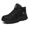 Winter Leather Mens Boots Fur Super Warm Snow Boots Men Winter Work Casual Shoes High Top Rubber Boots Winter Warm Outdoor Walking Lace Up Anti-Slip Breathable Ankle Booties by Stevvex