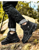 Winter Leather Mens Boots Fur Super Warm Snow Boots Men Winter Work Casual Shoes High Top Rubber Boots Winter Warm Outdoor Walking Lace Up Anti-Slip Breathable Ankle Booties by Stevvex