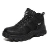 Winter Leather Mens Boots Fur Super Warm Snow Boots Men Winter Work Casual Shoes High Top Rubber Boots Winter Warm Outdoor Walking Lace Up Anti-Slip Breathable Ankle Booties by Stevvex