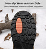 Winter Men's Boots Warm Snow Boots High Quality Leather Waterproof Outdoor Men Hiking Boots Waterproof Non-Slip Trail Fur Lined Ankle Boots Leather Winter Shoes by Stevvex