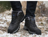 Winter Men's Boots Warm Snow Boots High Quality Leather Waterproof Outdoor Men Hiking Boots Waterproof Non-Slip Trail Fur Lined Ankle Boots Leather Winter Shoes by Stevvex