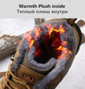 Winter Men's Boots Warm Snow Boots High Quality Leather Waterproof Outdoor Men Hiking Boots Waterproof Non-Slip Trail Fur Lined Ankle Boots Leather Winter Shoes by Stevvex
