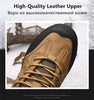 Winter Men's Boots Warm Snow Boots High Quality Leather Waterproof Outdoor Men Hiking Boots Waterproof Non-Slip Trail Fur Lined Ankle Boots Leather Winter Shoes by Stevvex