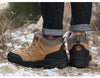 Winter Men's Boots Warm Snow Boots High Quality Leather Waterproof Outdoor Men Hiking Boots Waterproof Non-Slip Trail Fur Lined Ankle Boots Leather Winter Shoes by Stevvex