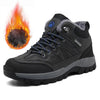 Winter Men's Boots Warm Snow Boots High Quality Leather Waterproof Outdoor Men Hiking Boots Waterproof Non-Slip Trail Fur Lined Ankle Boots Leather Winter Shoes by Stevvex