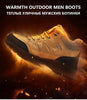 Winter Men's Boots Warm Snow Boots High Quality Leather Waterproof Outdoor Men Hiking Boots Waterproof Non-Slip Trail Fur Lined Ankle Boots Leather Winter Shoes by Stevvex