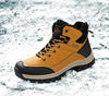Winter Mens Boots Plush Warm Snow Boots Waterproof Outdoor Short Boots Leather Ankle Hiking Boots Mens Waterproof Outdoor Snow Boots Winter Cold Weather Shoes by Stevvex