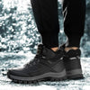 Winter Mens Boots Plush Warm Snow Boots Waterproof Outdoor Short Boots Leather Ankle Hiking Boots Mens Waterproof Outdoor Snow Boots Winter Cold Weather Shoes by Stevvex