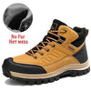 Winter Mens Boots Plush Warm Snow Boots Waterproof Outdoor Short Boots Leather Ankle Hiking Boots Mens Waterproof Outdoor Snow Boots Winter Cold Weather Shoes by Stevvex