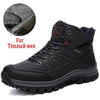 Winter Mens Boots Plush Warm Snow Boots Waterproof Outdoor Short Boots Leather Ankle Hiking Boots Mens Waterproof Outdoor Snow Boots Winter Cold Weather Shoes by Stevvex