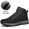 Winter Mens Boots Plush Warm Snow Boots Waterproof Outdoor Short Boots Leather Ankle Hiking Boots Mens Waterproof Outdoor Snow Boots Winter Cold Weather Shoes by Stevvex