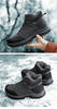 Winter Mens Boots Plush Warm Snow Boots Waterproof Outdoor Short Boots Leather Ankle Hiking Boots Mens Waterproof Outdoor Snow Boots Winter Cold Weather Shoes by Stevvex