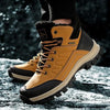 Winter Mens Boots Plush Warm Snow Boots Waterproof Outdoor Short Boots Leather Ankle Hiking Boots Mens Waterproof Outdoor Snow Boots Winter Cold Weather Shoes by Stevvex
