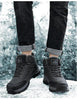 Winter Mens Boots Plush Warm Snow Boots Waterproof Outdoor Short Boots Leather Ankle Hiking Boots Mens Waterproof Outdoor Snow Boots Winter Cold Weather Shoes by Stevvex