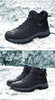 Winter Mens Boots Plush Warm Snow Boots Waterproof Outdoor Short Boots Leather Ankle Hiking Boots Mens Waterproof Outdoor Snow Boots Winter Cold Weather Shoes by Stevvex