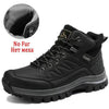 Winter Mens Boots Plush Warm Snow Boots Waterproof Outdoor Short Boots Leather Ankle Hiking Boots Mens Waterproof Outdoor Snow Boots Winter Cold Weather Shoes by Stevvex