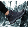 Winter Mens Boots Plush Warm Snow Boots Waterproof Outdoor Short Boots Leather Ankle Hiking Boots Mens Waterproof Outdoor Snow Boots Winter Cold Weather Shoes by Stevvex