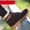 Winter Safety Shoes Waterproof Men's Boots Outdoor Warm Waterproof Non-slip Ankle Snow Boot Thick Plush Rubber Outdoor Snow Boots Winter Trail Camping Durable Cold Weather Shoes by Stevvex