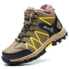 Winter Safety Shoes Waterproof Men's Boots Outdoor Warm Waterproof Non-slip Ankle Snow Boot Thick Plush Rubber Outdoor Snow Boots Winter Trail Camping Durable Cold Weather Shoes by Stevvex