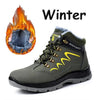 Winter Safety Shoes Waterproof Men's Boots Outdoor Warm Waterproof Non-slip Ankle Snow Boot Thick Plush Rubber Outdoor Snow Boots Winter Trail Camping Durable Cold Weather Shoes by Stevvex