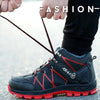 Winter Safety Shoes Waterproof Men's Boots Outdoor Warm Waterproof Non-slip Ankle Snow Boot Thick Plush Rubber Outdoor Snow Boots Winter Trail Camping Durable Cold Weather Shoes by Stevvex