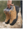 Winter Snow Boots Waterproof Leather Sneakers Super Warm Men's Boots Outdoor Hiking Boots Warm Fur Line Hiking Boot Outdoor Walking Shoes Casual Leather Booties For Men by Stevvex