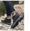 Winter Snow Boots Waterproof Leather Sneakers Super Warm Men's Boots Outdoor Hiking Boots Warm Fur Line Hiking Boot Outdoor Walking Shoes Casual Leather Booties For Men by Stevvex