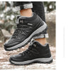 Winter Snow Boots Waterproof Leather Sneakers Super Warm Men's Boots Outdoor Hiking Boots Warm Fur Line Hiking Boot Outdoor Walking Shoes Casual Leather Booties For Men by Stevvex
