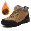 Winter Snow Boots Waterproof Leather Sneakers Super Warm Men's Boots Outdoor Hiking Boots Warm Fur Line Hiking Boot Outdoor Walking Shoes Casual Leather Booties For Men by Stevvex