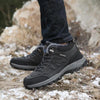 Winter Snow Boots Waterproof Leather Sneakers Super Warm Men's Boots Outdoor Hiking Boots Warm Fur Line Hiking Boot Outdoor Walking Shoes Casual Leather Booties For Men by Stevvex